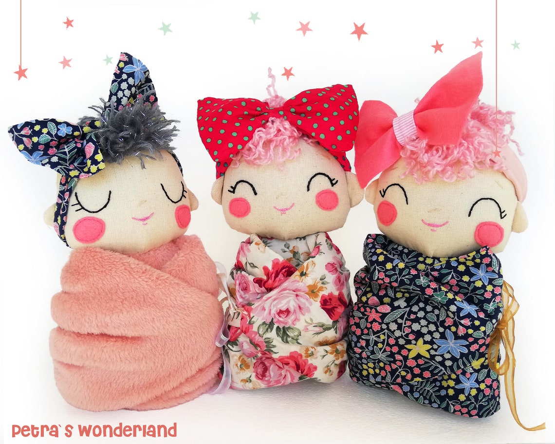 PDF Swaddle Baby Doll Sewing Tutorial and Pattern Rag Doll Etsy