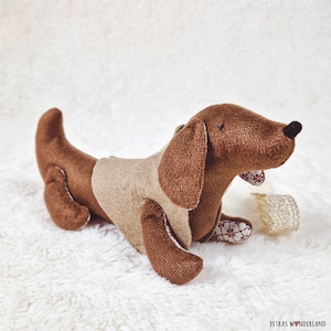 PDF Dog Sewing Pattern, Tutorial and Step by Step Video DIY Animal Pet Dachshund Dog, Beginner Easy Pattern, Stuffed Animal Doxie Dog image 7