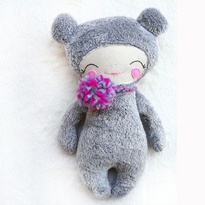 Tutorial di cucito in PDF per animali di pezza, tenero orsacchiotto 14" KawaiiPattern Facile modello cucito fai da te, modello per bambola di pezza, modello per bambola di stoffa