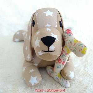 Lazy Dog - Stuffed Animal PDF Sewing Patterns and Tutorials, Stuffed Puppy Dog DIY Toy Pattern Instant Download Soft toys E - pattern sewing