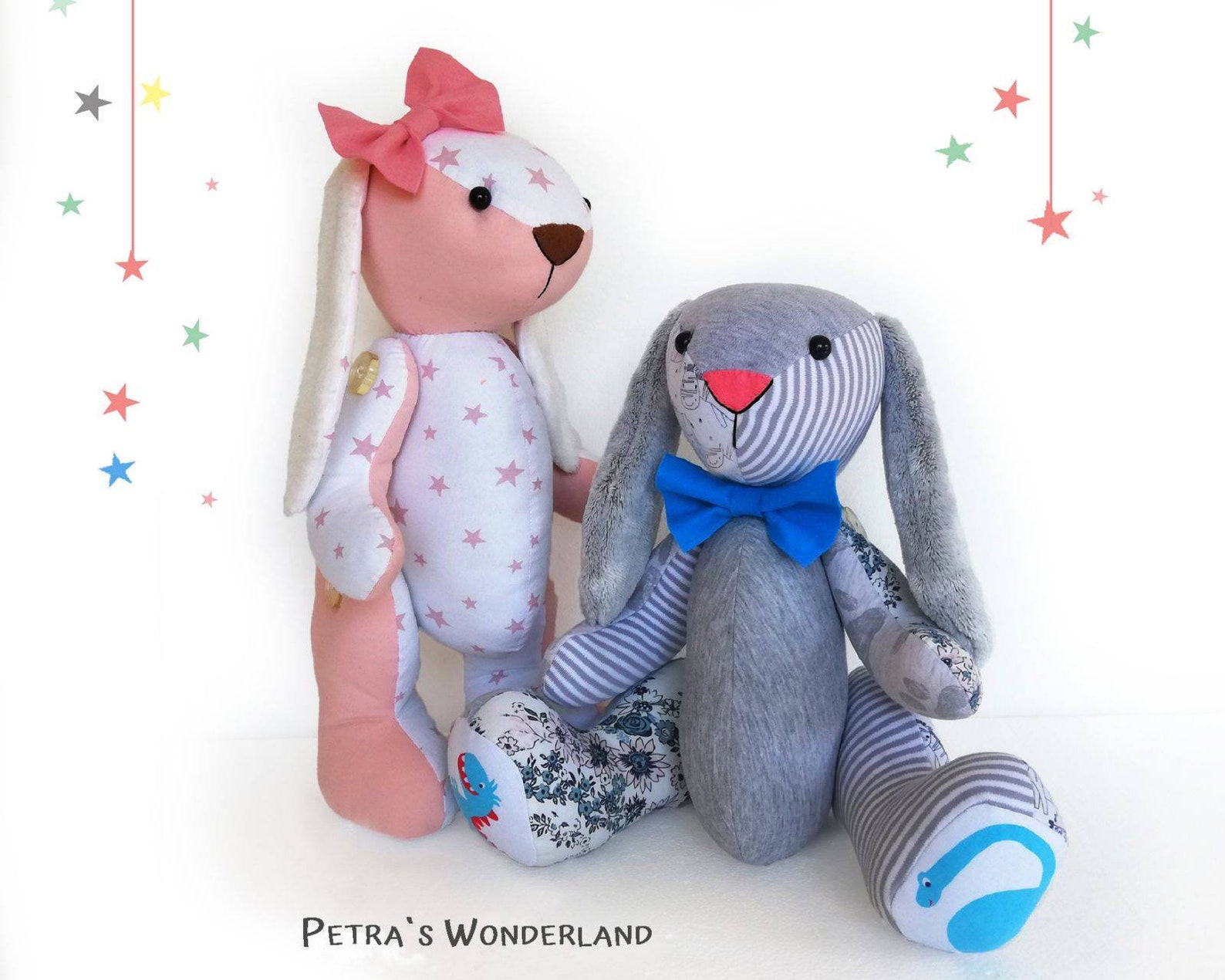 PDF Memory Bunny Sewing Pattern & Tutorial, Stuffed Animal Doll Sewing ...