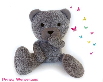 PDF Orsetto tenero – Cartamodello e tutorial per cucire Memory Bear, Cartamodello per animali di peluche, Orsacchiotto ricordo, Tutorial per peluche Download istantaneo