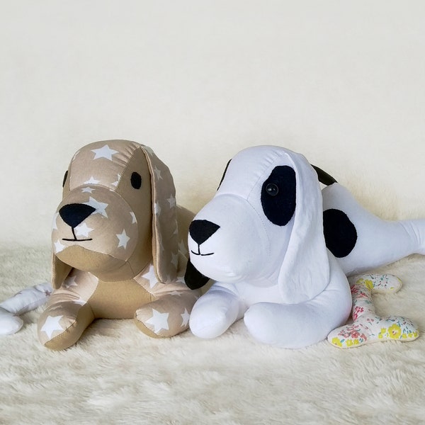 Lazy Dog - Stuffed Animal PDF Sewing Patterns and Tutorials, Stuffed Puppy Dog DIY Toy Pattern Instant Download Soft toys E - pattern sewing