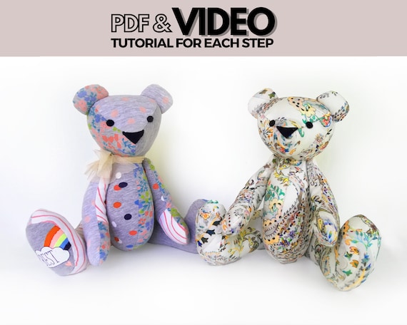 Bear SEWING PATTERN PDF Memory Bear Stuffed Animal - Inspire Uplift