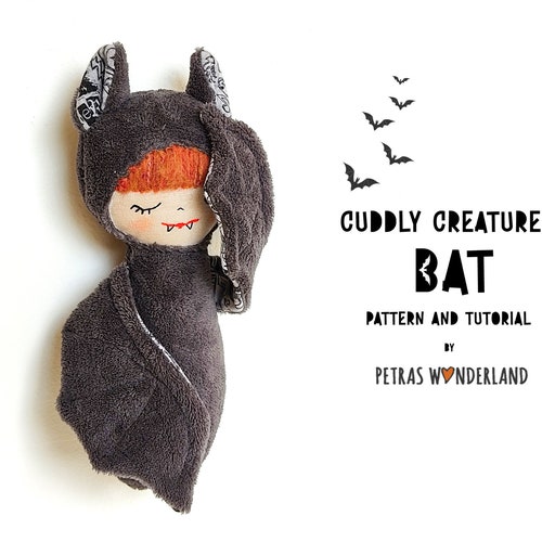 Bat Stuffed Animal Sewing Pattern Beginner Plush DIY Sewing Etsy