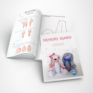 PDF Memory Bunny Sewing Pattern & Tutorial, Stuffed Animal Doll Sewing ...