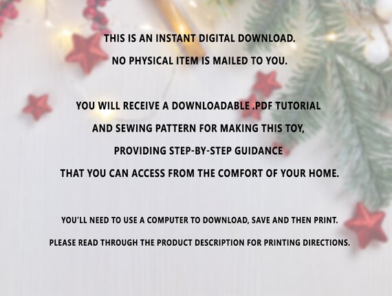 Teddy Bear Pdf Sewing Pattern And Tutorial Rag Doll Pattern Toy.