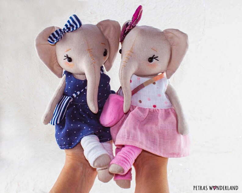 Elephant Rag Doll Sewing Pattern PDF DIY Video Tutorial to Etsy