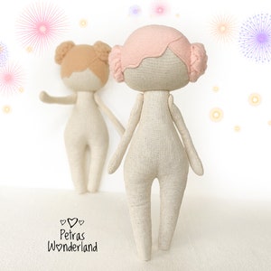 PDF Doll Body Pattern and Tutorial With Hair 10“, Cloth Doll Easy ...
