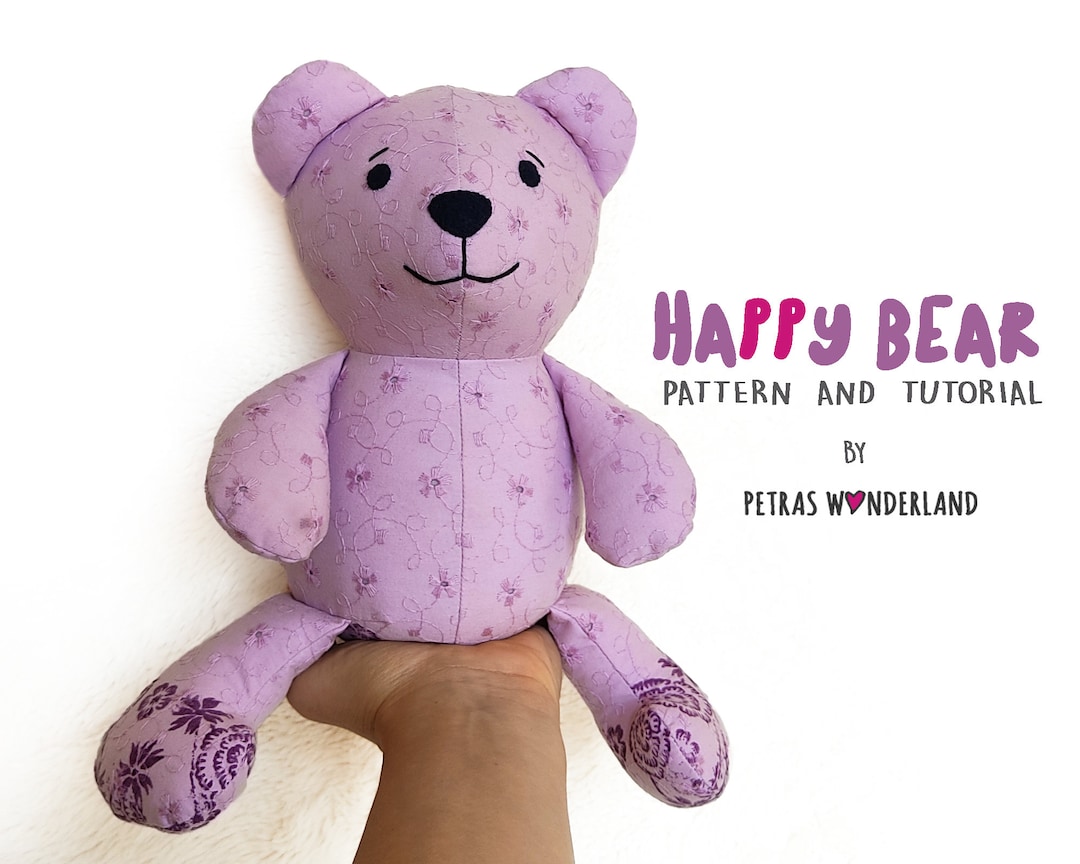 Video]Teddy bear plush sewing pattern & tutorial - Teddy Supplies