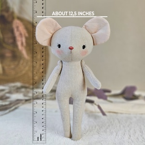 PDF Mouse Digital Sewing Pattern, Easy Tutorial, and Video for You to Make a Dressed Mouse Stuffed Animal Doll with Its Dog Pet DIY Gift image 4