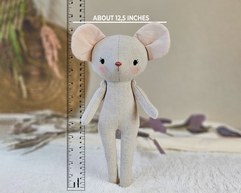 PDF Mouse Digital Sewing Pattern, Easy Tutorial, and Video for You to Make a Dressed Mouse Stuffed Animal Doll with Its Dog Pet DIY Gift image 4