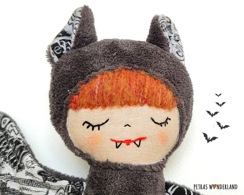 Bat Stuffed Animal Sewing Pattern Beginner Plush DIY Sewing Etsy