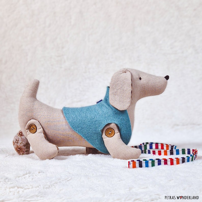 PDF Dog Sewing Pattern, Tutorial and Step by Step Video DIY Animal Pet Dachshund Dog, Beginner Easy Pattern, Stuffed Animal Doxie Dog image 8