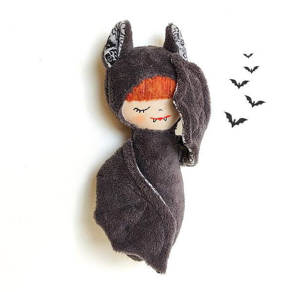 PDF Digital Download Stuffed Animal Bat Sewing Pattern, Easy Plush Sewing DIY Project for Beginners, Rag doll spooky cute