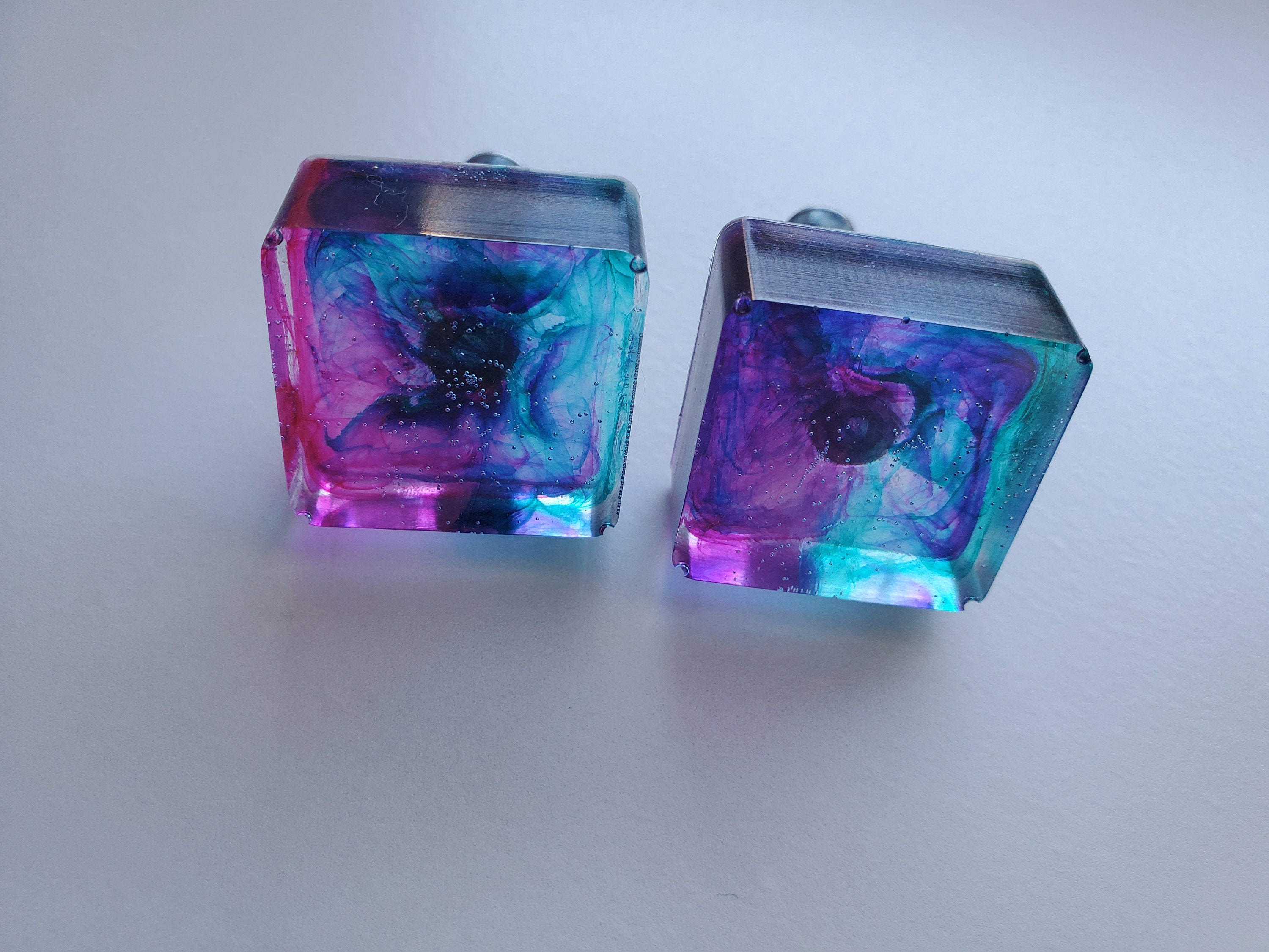 Perillas de gabinete azules púrpuras y rosas | Etsy