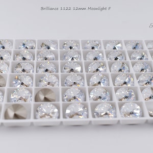 Brilliance 1122 12mm Moonlight F, pack of four rivoli