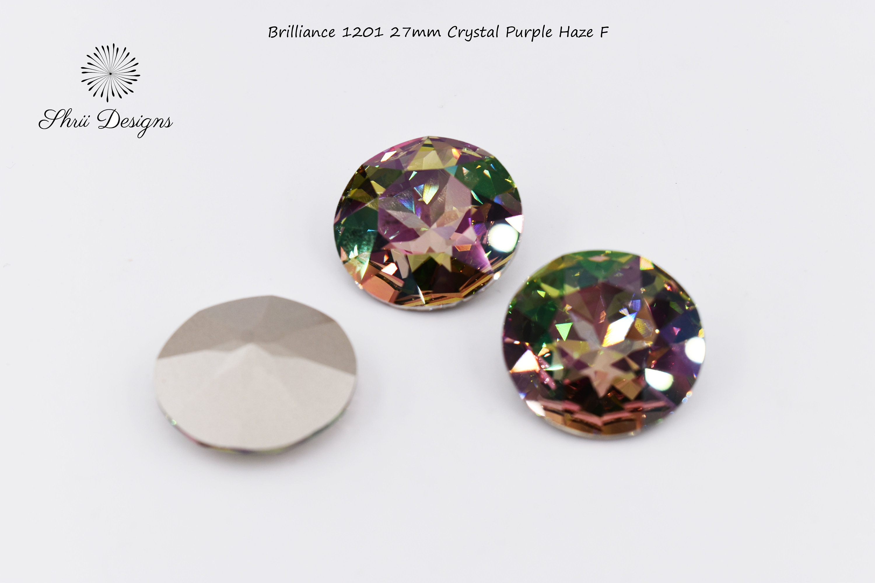 Brilliance 1201 27mm Purple Haze F, Crown Stone Austrian Crystal