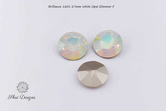 Brilliance 1201 27mm crown stone, White Opal Glimmer F