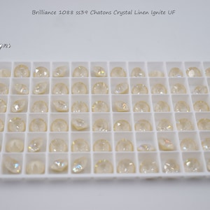 Brilliance 1088 ss39 chatons crystal Linen Ignite UF, Austrian crystal  6 pieces
