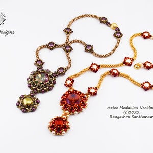 Aztec Medallion Necklace tutorial