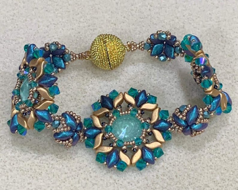 Water Lilies Bracelet and Earrings Tutorial Etsy