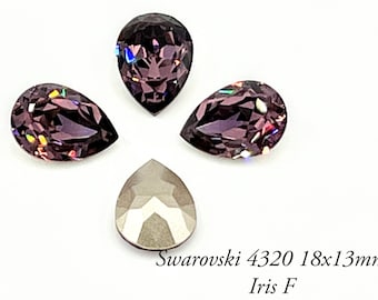 Piedra Swarovski 4320 de 18 x 13 mm en forma de pera, se vende por unidad.