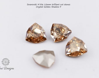 Kamień ozdobny Swarovski 4706 12 mm w szlifie trillant, Crystal Golden Shadow F