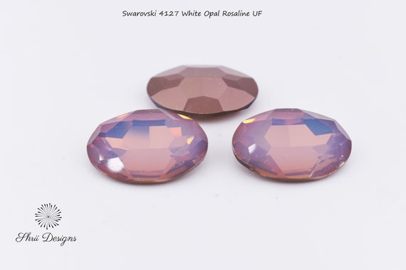 Swarovski 4127 30x22mm White Opal Rosaline UF, oval fancy stone