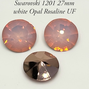 Swarovski 1201 27mm custom coated round fancy stone, single piece