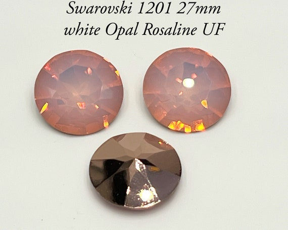 Swarovski 1201 27mm custom coated round fancy stone, single piece