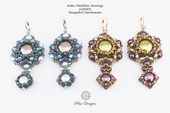 Aztec Medallion Earrings Tutorial