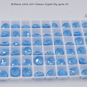 Brilliance 1088 ss39 chatons Sky Ignite UF, Austrian Crystal 6 pieces