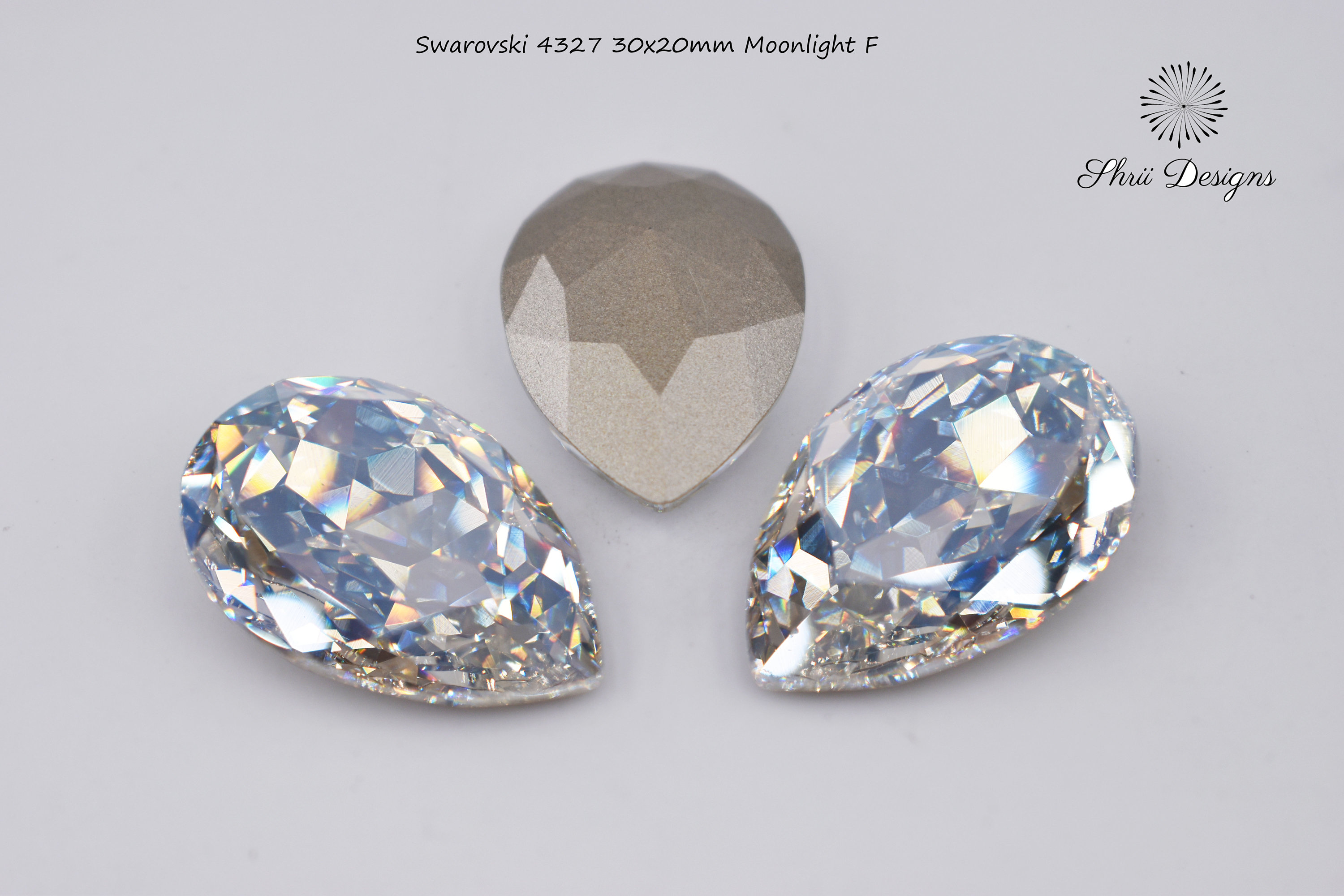 Swarovski 4327 30x20mm Moonlight F Pear Fancy Stone - Etsy