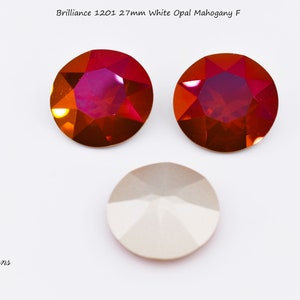 Brilliance 1201 27mm White Opal Mahogany F, crown fancy round stone