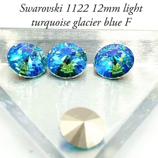 Swarovski 1122 12mm light turquoise glacier blue F pack of four