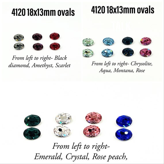 Swarovski 4120 18x13mm Ovals, Pack of two