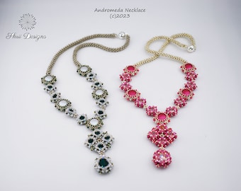 Tutorial de collar y pendientes de Andrómeda