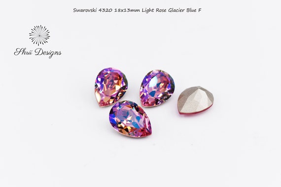 Swarovski 4320 18x13mm Light Rose Glacier Blue F, per piece