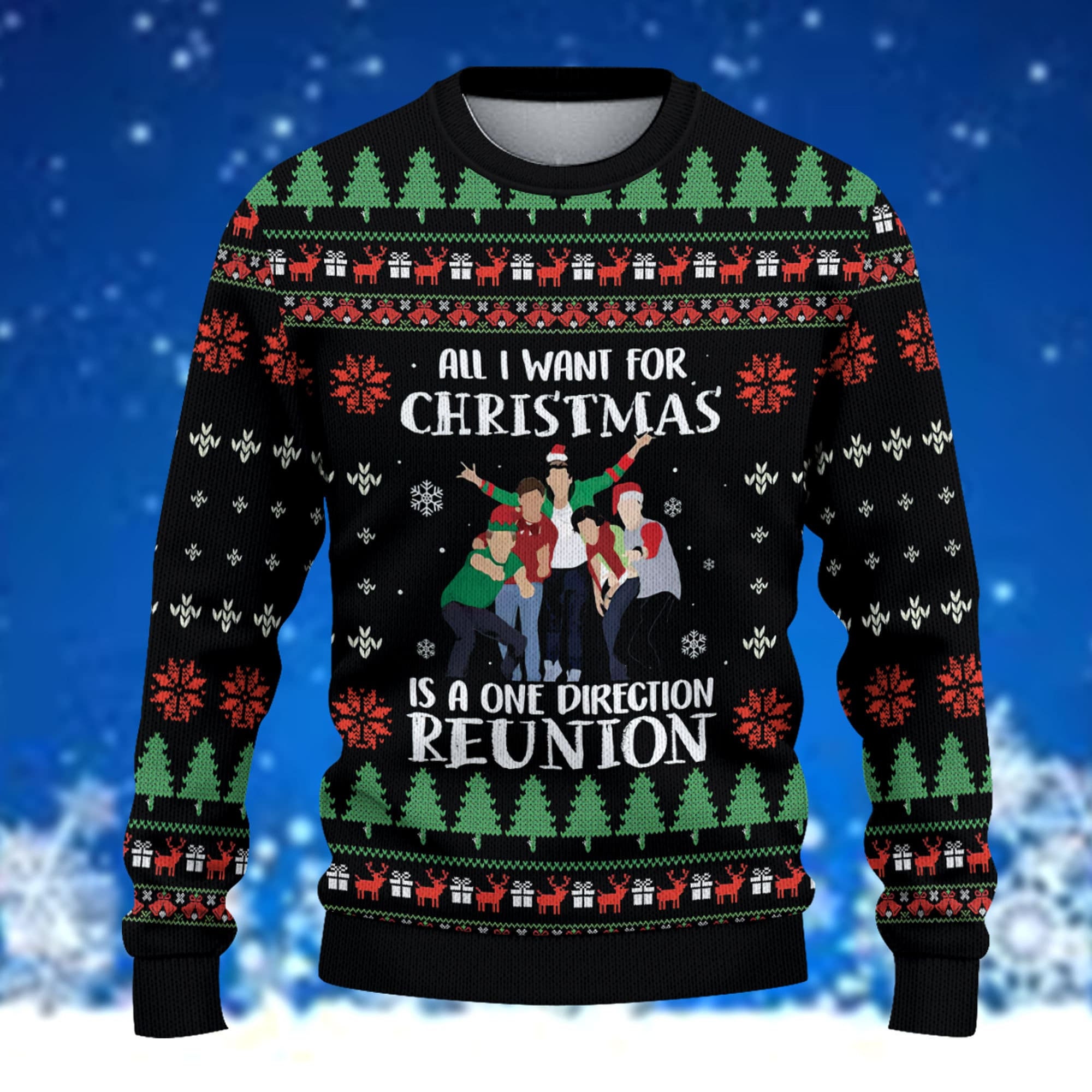 All I Want for Christmas is a One Direction Reunion Ugly Christmas 3D Sweater