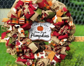 Fall wreath/ fall front door/ fall decor/ fall welcome wreath/ autumn wreath/ autumn door/ autumn front door/ welcome wreath/ autumn decor