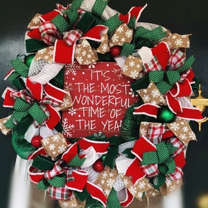 Christmas wreath/ Christmas decor/ holiday wreath/ holiday decor/ welcome wreath