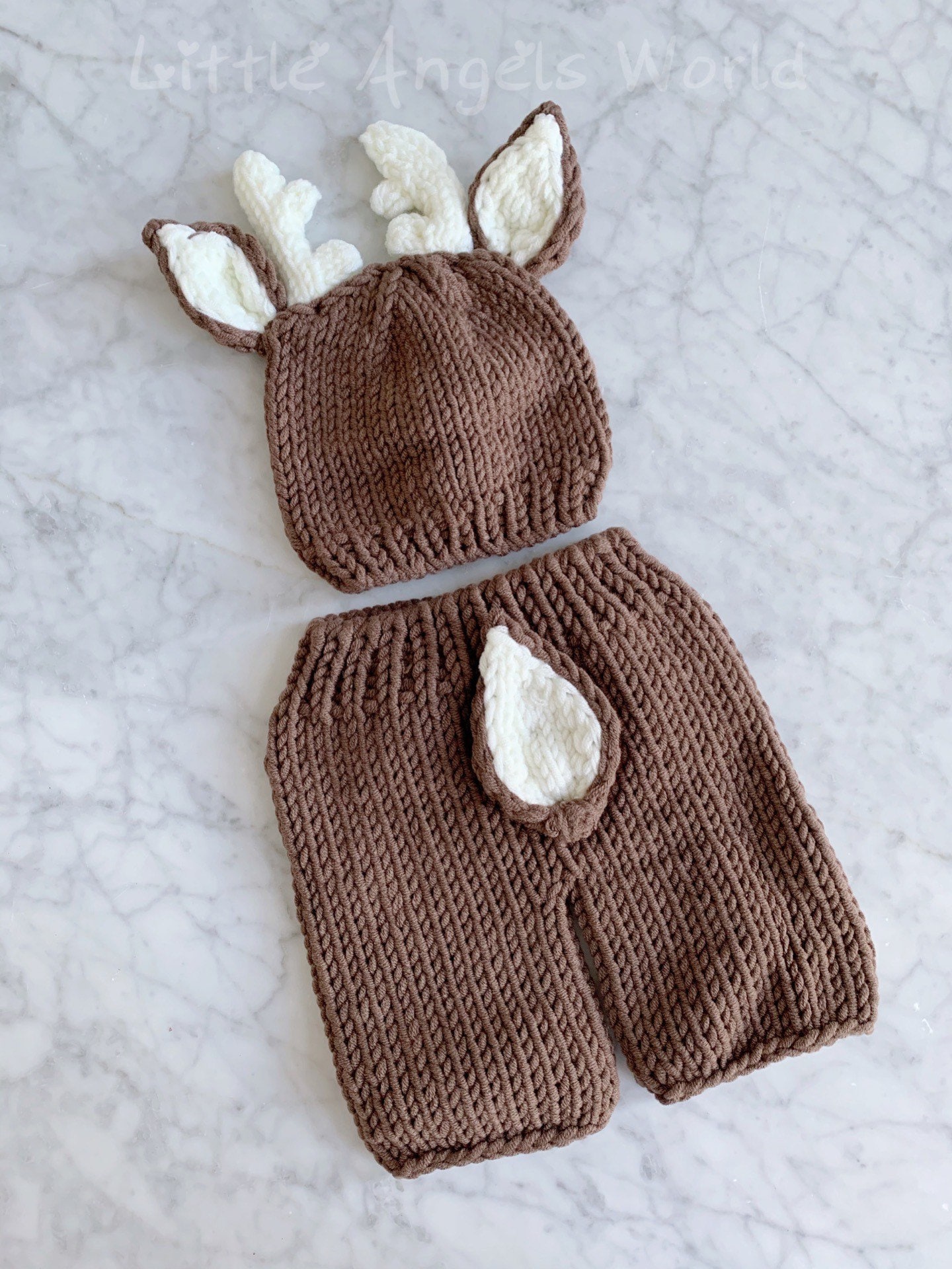 Knitted baby deer outfit online