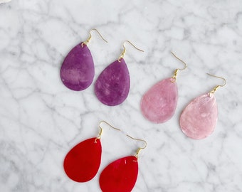 Pendiente de concha,Pendientes boho,Pendientes de moda,Pendientes naturales de concha marina