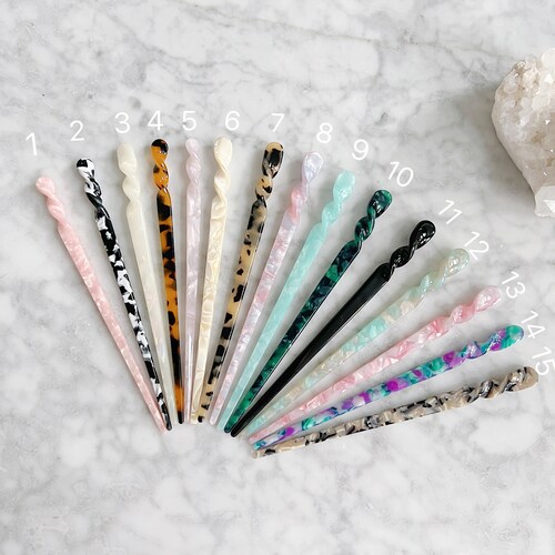 hair Stick,Resin hair stick,Marble hair stick,hair sticks for long hair ,Cute hair stick