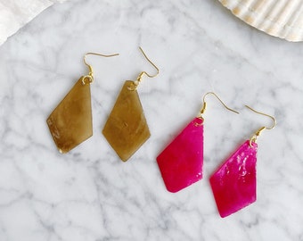 Pendiente de concha,Pendientes boho,Pendientes de moda,Pendientes naturales de concha marina