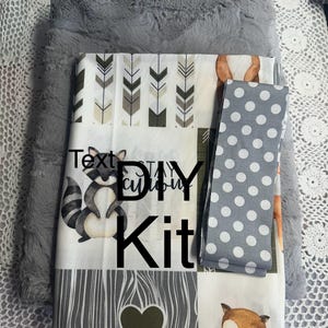 Baby Boy Quilt FABRIC| DIY KIT| Woodland kit| Forest Animals kit| Nursery Decor kit| Crib Bedding kit|Baby Blanket Kit