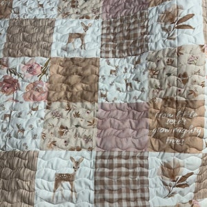 Baby Girl Quilt Handmade |Boho|Bohemian|Baby Blanket| Nursery Decor| Crib Bedding|Shower Gift