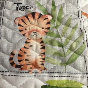Baby Boy Quilt| Handmade| Safari Theme| Jungle Animals| Zoo Animals ...