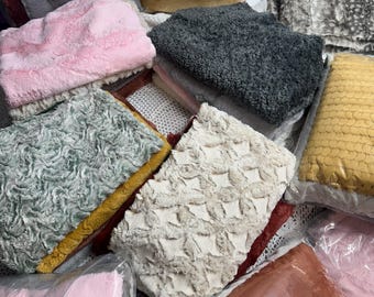 Minky Luxe Scrap Bag: 2 lb Faux Fur Bundle for Sewing & Crafts